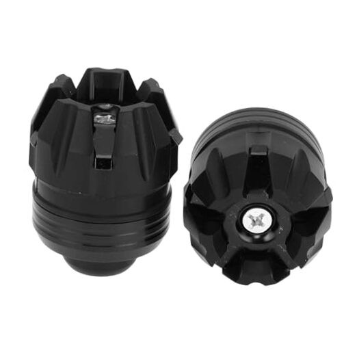 Motorcycle Frame Sliders Front Fork Falling Protection Wheel Crash Black