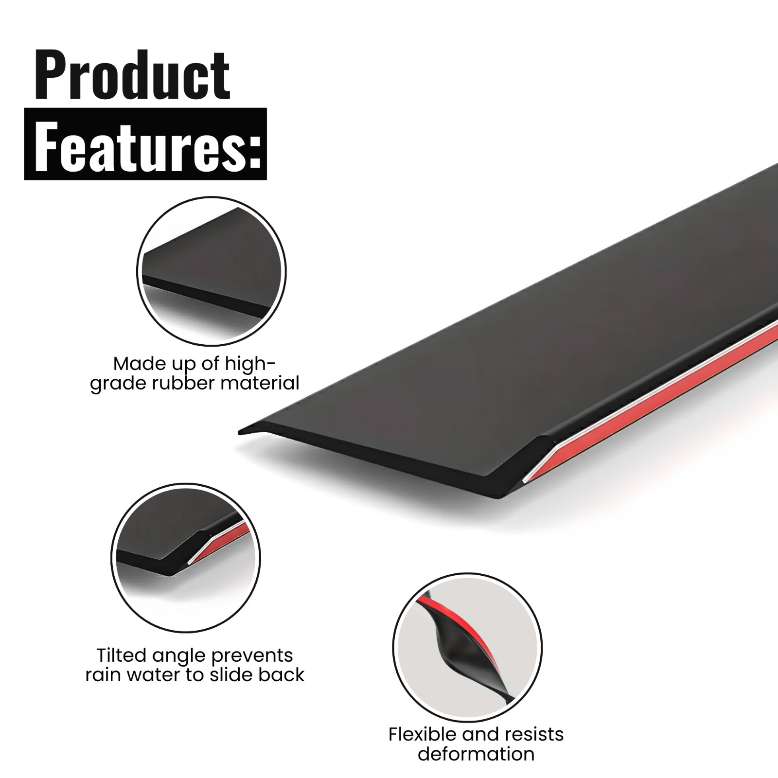 Waterproof Window Weather Bar-Self-Adhesive 135° Angle Seal for Rain Protection