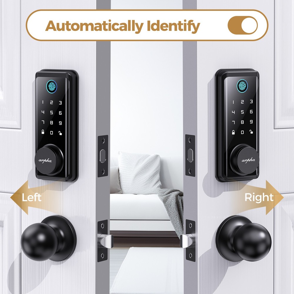 ARPHA Keyless Entry Smart Door Lock 50 Code Keypad Deadbolt Fingerprint Password