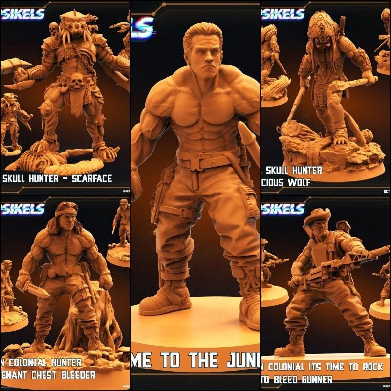 Human Colonial Alien Hunters Miniature