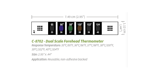 112-Pack Forehead Thermometers (American Thermal Instruments C-8702-CF)