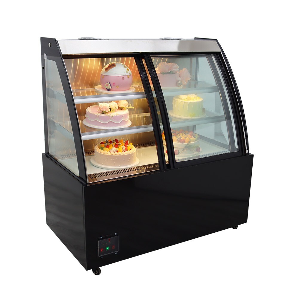 220V Floor-to-Ceiling Refrigerated Display Cabinet w/Demist Function Front Open