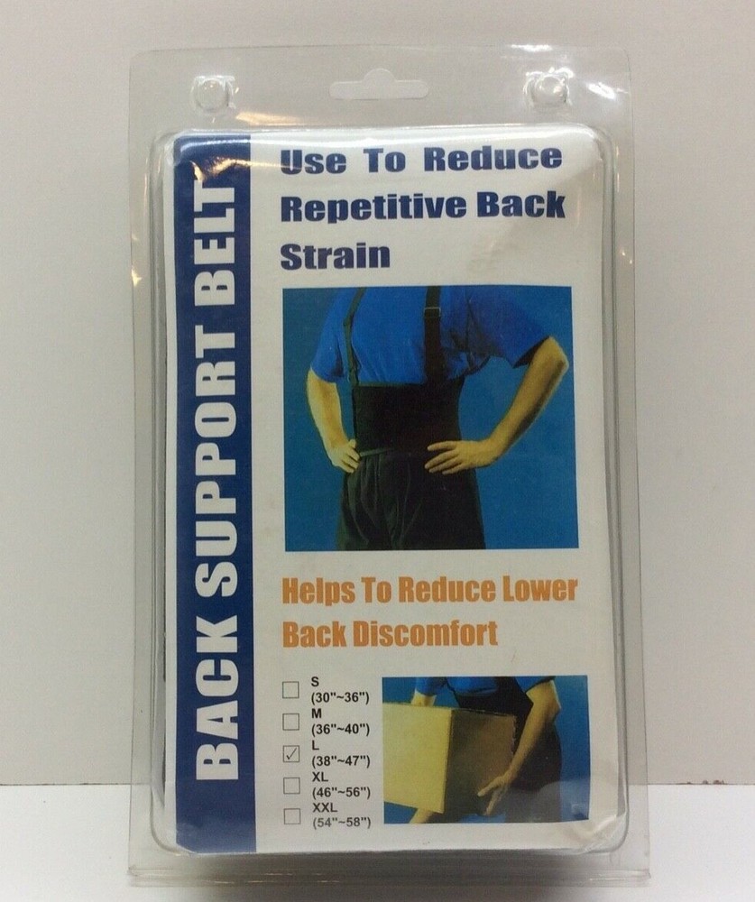 Back Support Belt Reduce Back Strain Large 38" - 47"