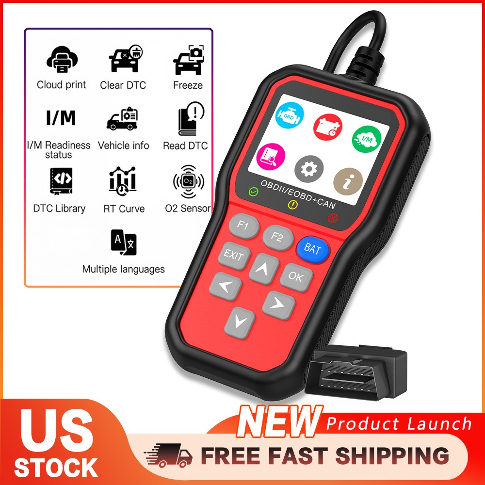 OBD2 Scanner Engine Code Reader  Full System all Car Diagnostic Tool