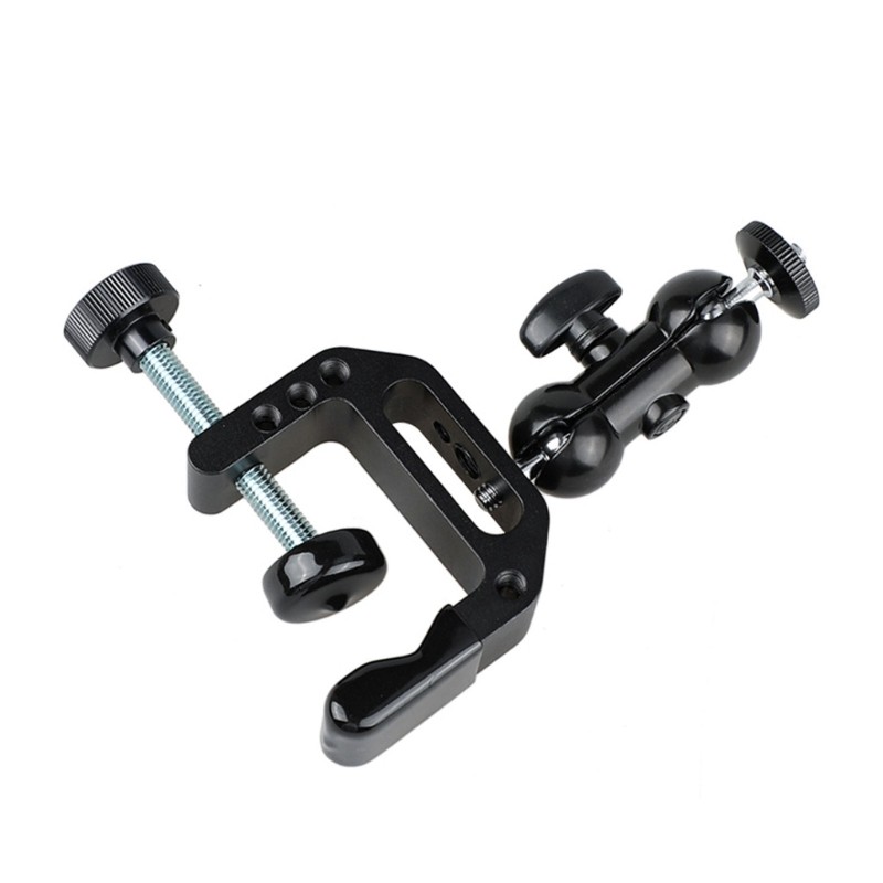 Camera Mount Clamp Arm With 1/4-20 Thread for Camera Action Camera Flash Light