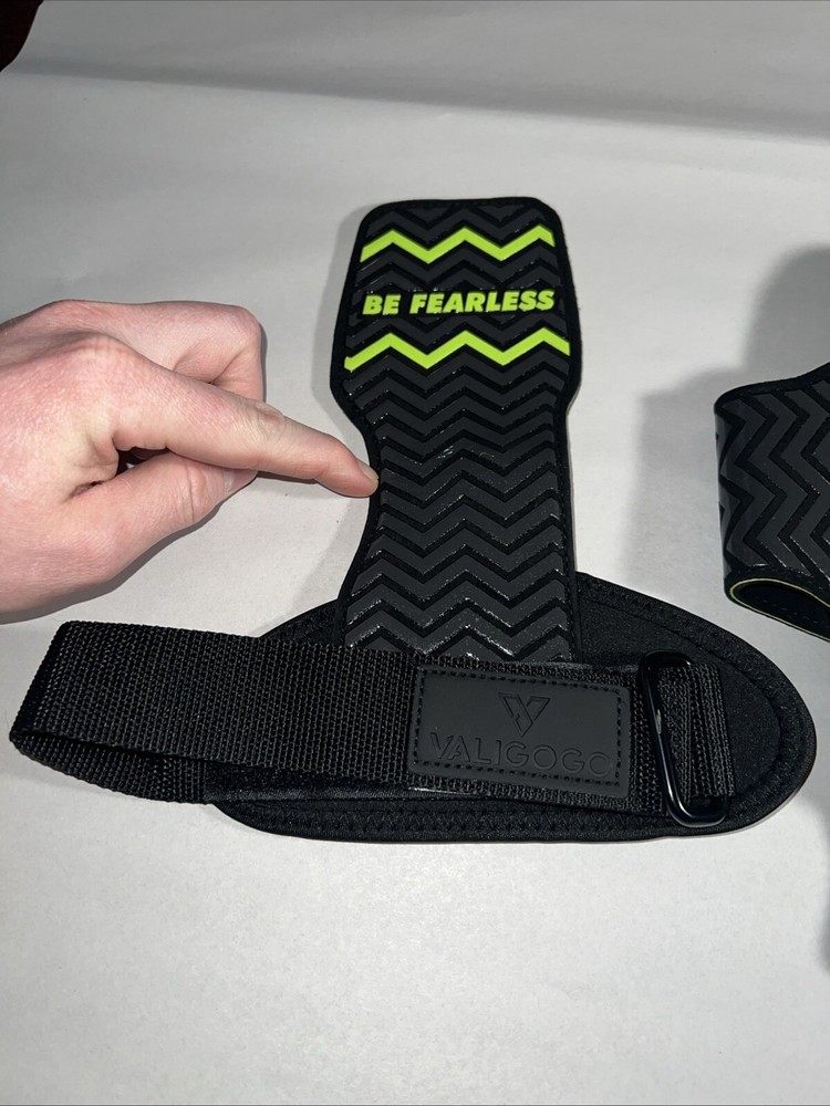 Weight lifting straps leather With Rubber Grips