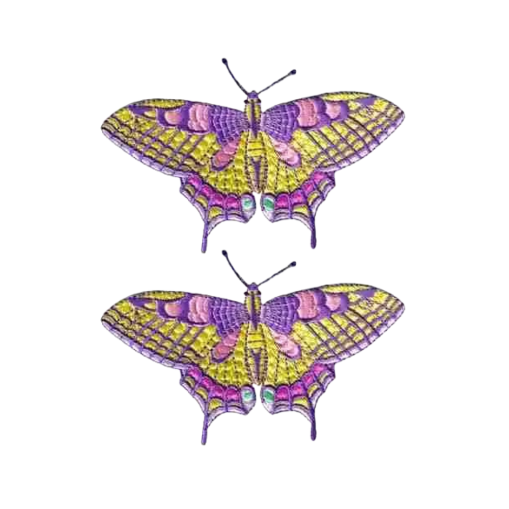 Large Pastel Swallowtail Butterfly (2 Pack) Iron On Patch