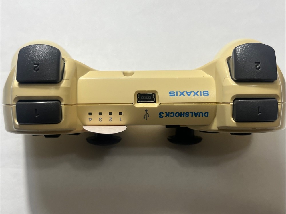 Sony PS3 Dualshock 3 Controller OEM Tested Working Yellowed Shell