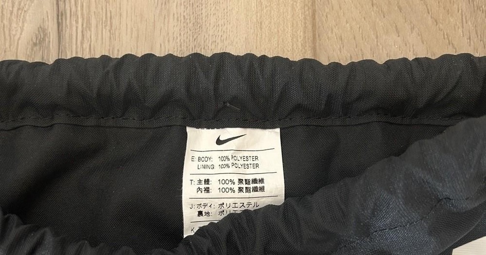 Nike Black Drawstring Bag Athletic Bag With Zip Pocket