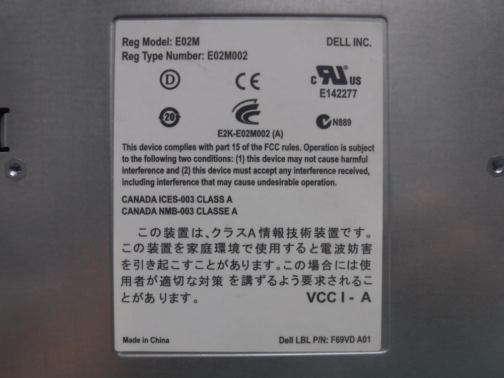 Dell E02M002 F69VD 4 Port iSCSI Controller