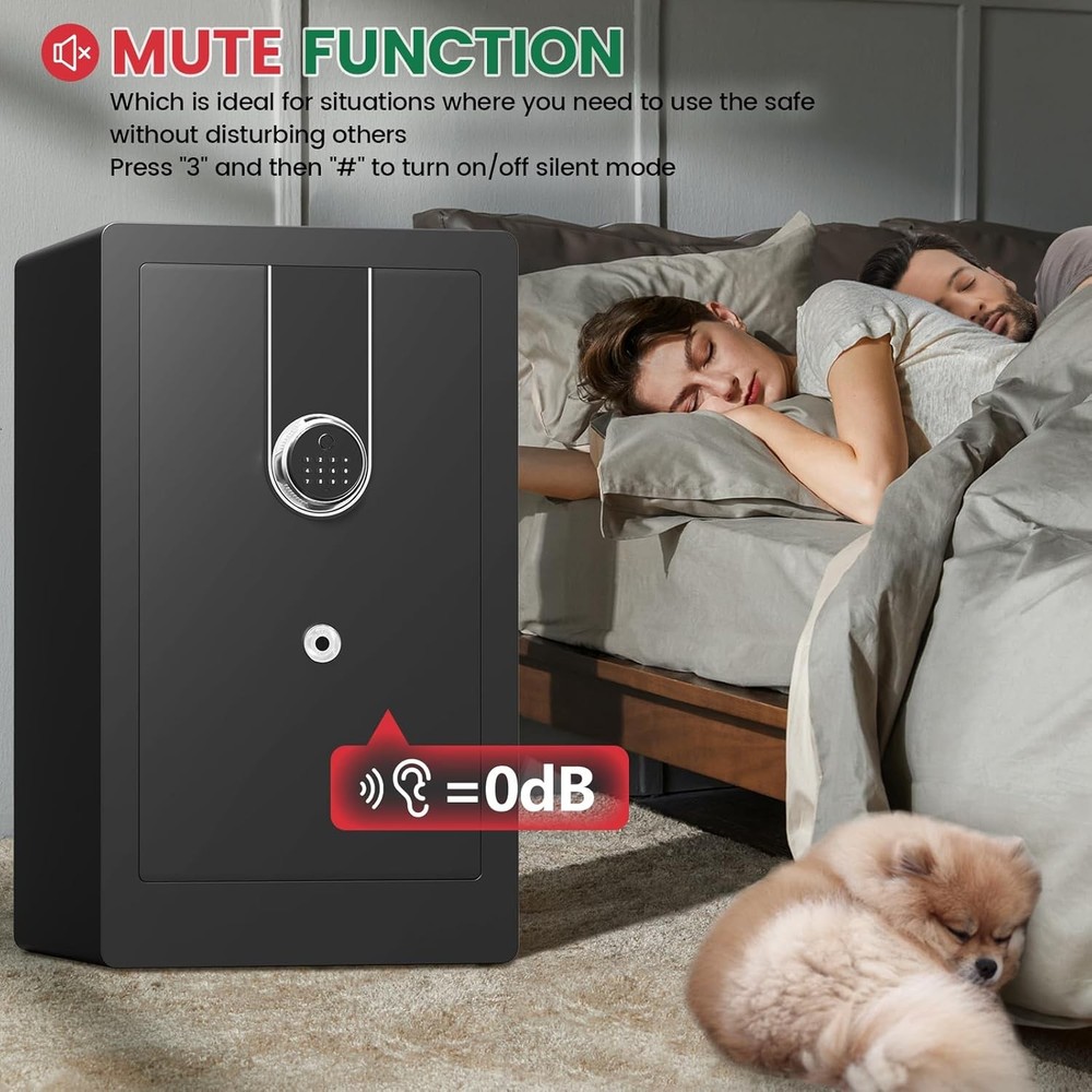 Extra Large 8.1 Cuft Fireproof Waterproof Biometric Safe Heavy Duty Security Box