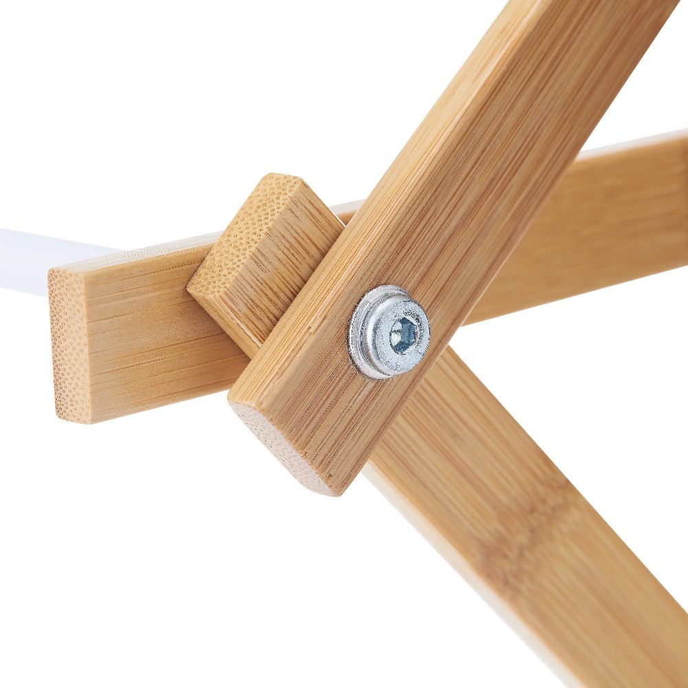 Space-Saving Collapsible Bamboo Laundry Clothes Drying Rack