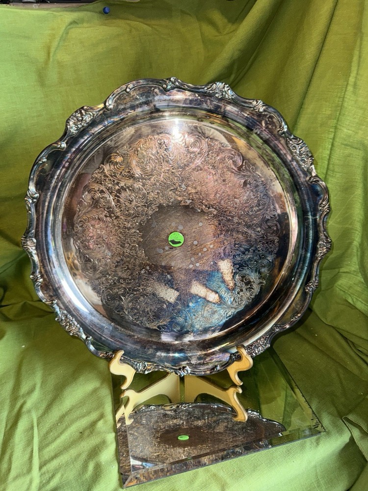 silver plated serving tray Reed & Barton King Francis style