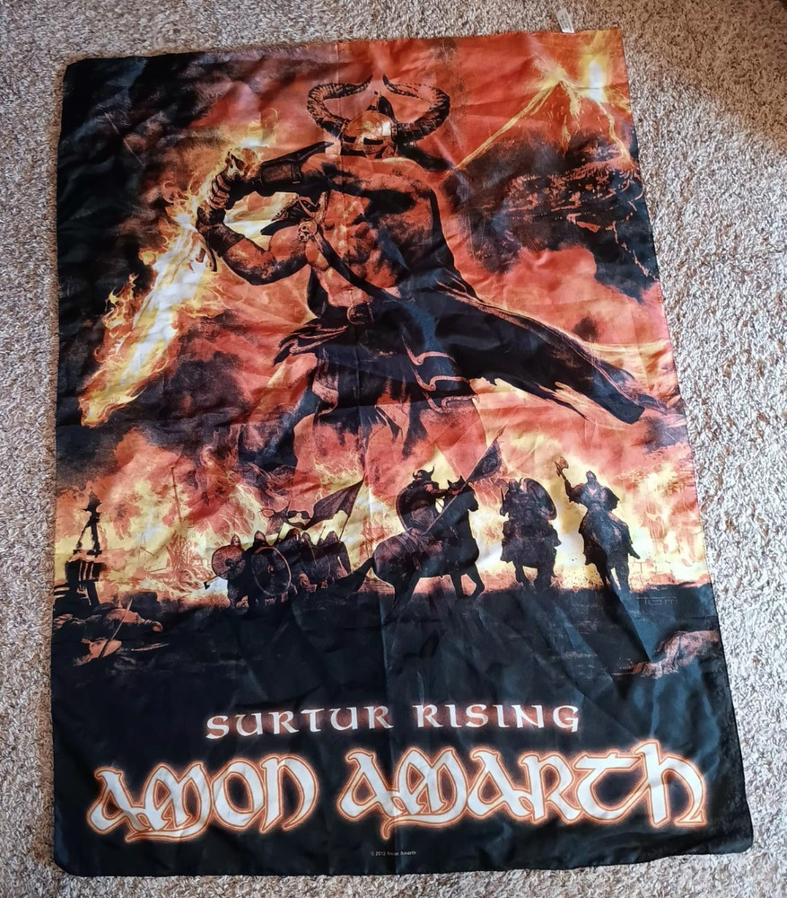 Amon Amarth Band Fabric Banner Flag Poster Wall Art 2012 Italy