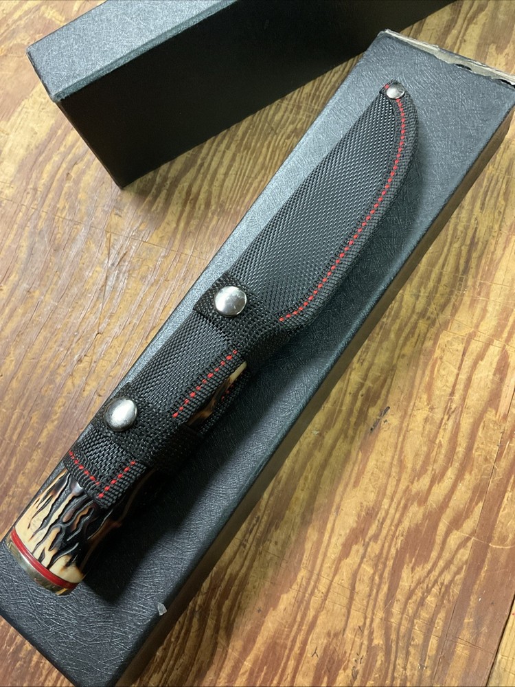 Fixed Blade Knife With Imitation Bone Handle