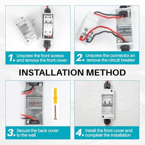Solar Panel Disconnect Switch，1000V 50Amp Solar Breaker， IP65 DC1000V 50Amp