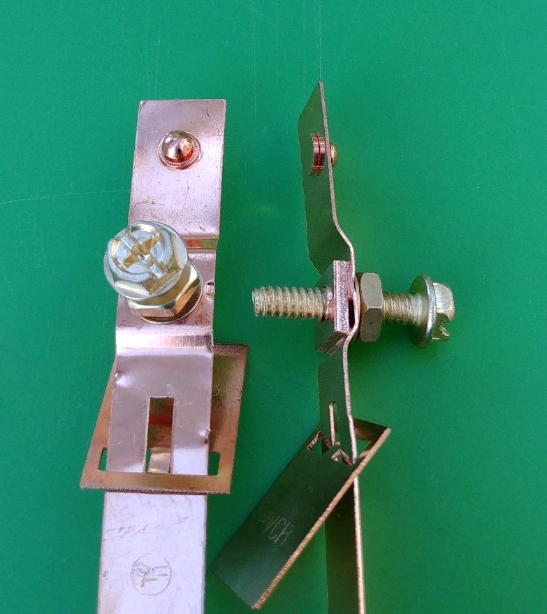 (2 PCS) 6" copper ground strap RF Grounding Applications for Lighting Protection