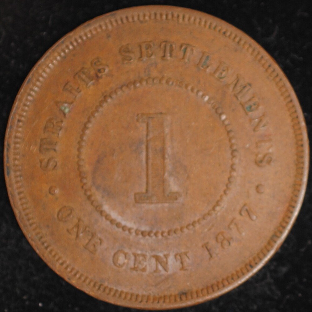 1877 Straits Settlements Cent XF