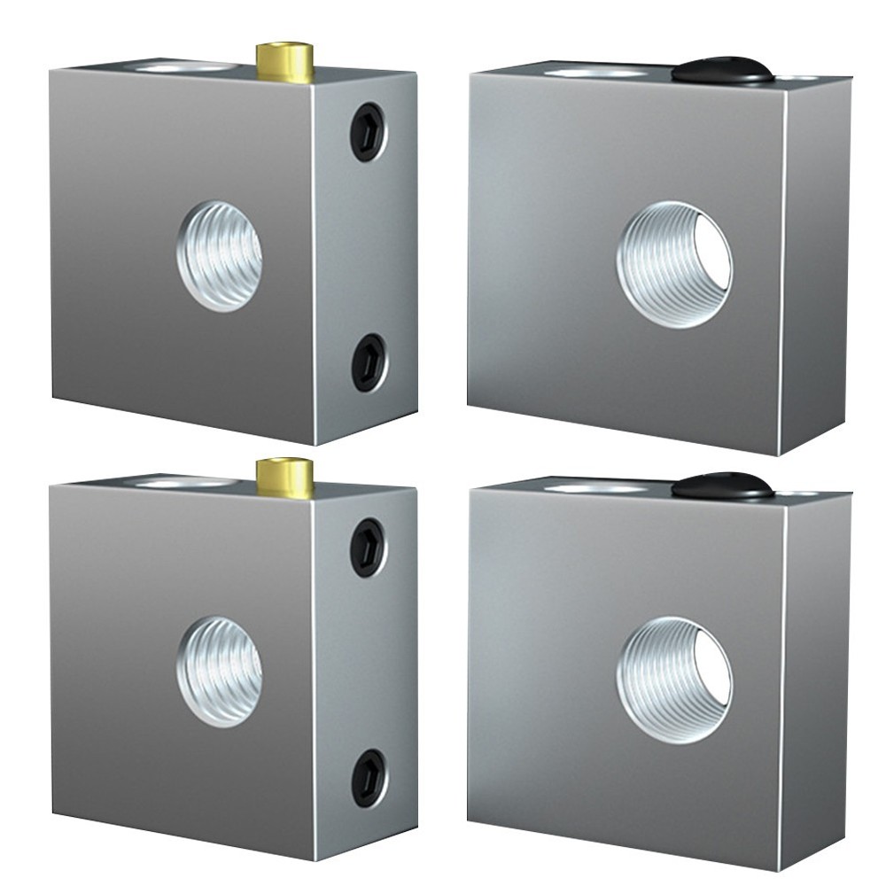 4pcs 3d Printer Heating Block 3d Printer Heater Block (Silver) 3d Printer Parts