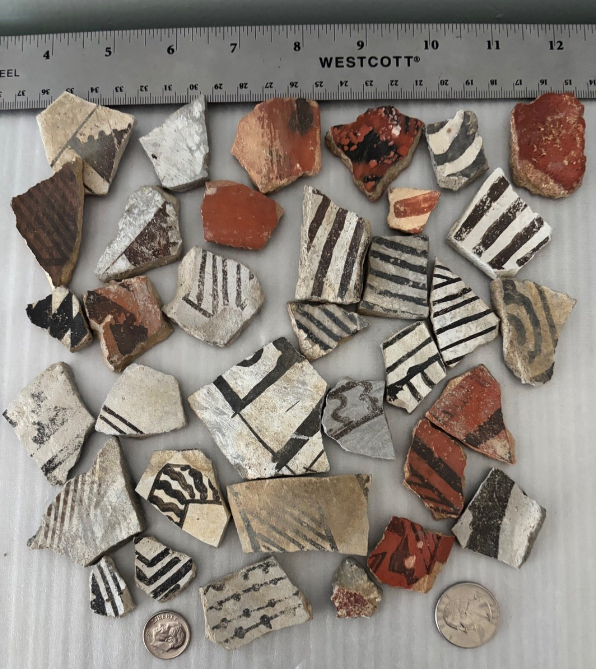 30+ Ancient Anasazi Native American Pottery Shards Arizona L10-D FREE SHIP