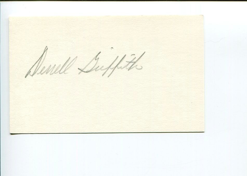 Derrell Griffith LA Los Angeles Dodgers Signed Autograph