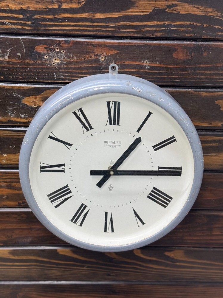 Authentic German-Made Wempe Ship Clock – Victorian Nautical Wall Timepiece