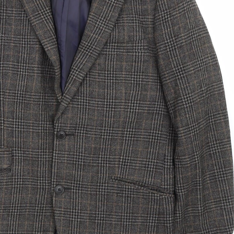 Debenhams Mens Brown Check Polyester Blend Jacket Suit Size 38