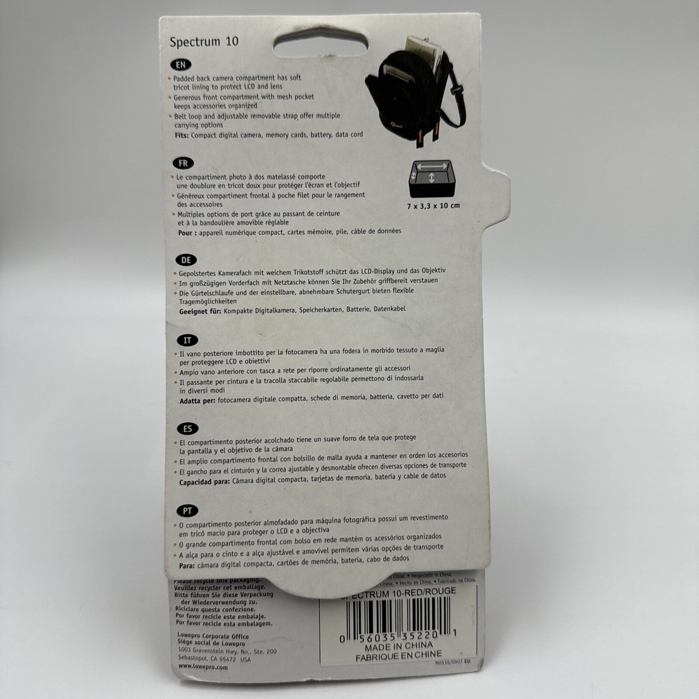 Lowepro Spectrum 10 RED Compact Digital Camera Pouch Small Case Bag NEW