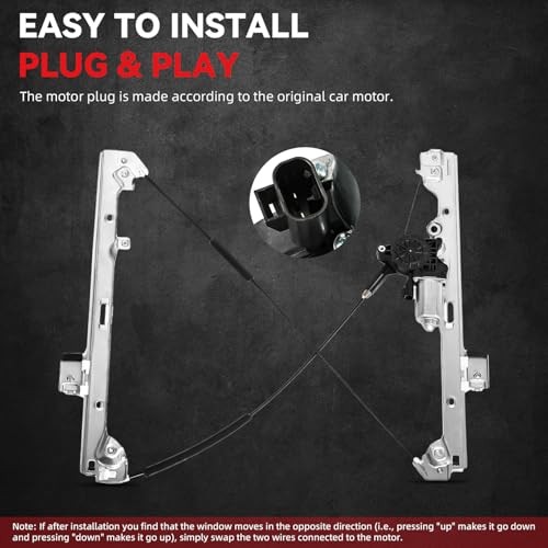 Front Left Driver Side Power Window Regulator with Motor Assembly - Compatible