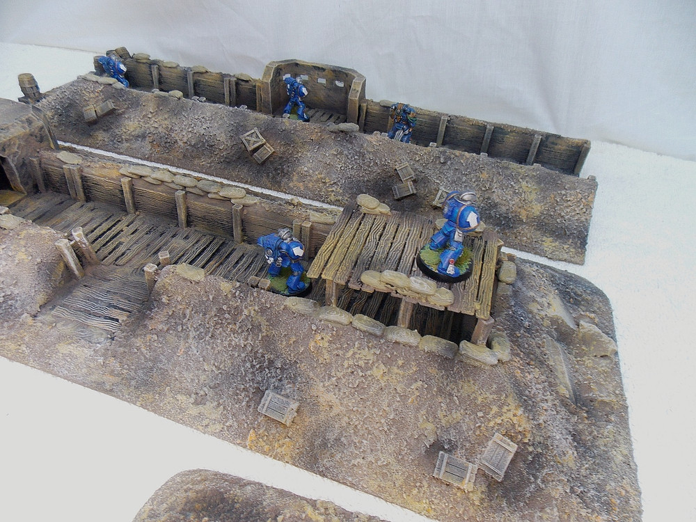 WARGAMING TERRAIN PAINTED ADVANCE ORDERS TRENCH SYSTEM