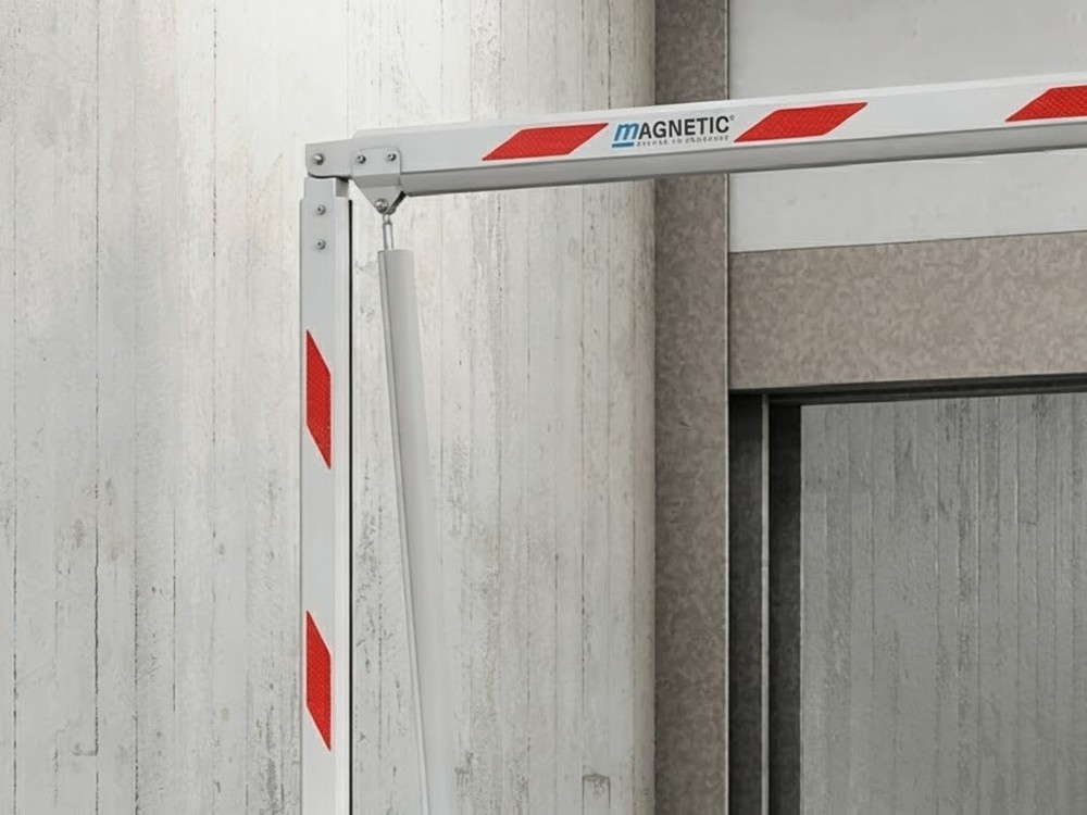 Magnetic parking barrier gate
