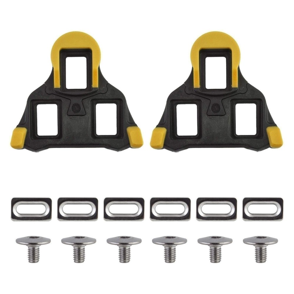 Origin8 Split Fixed 6 SPD-SL Cleats, Black/Yellow