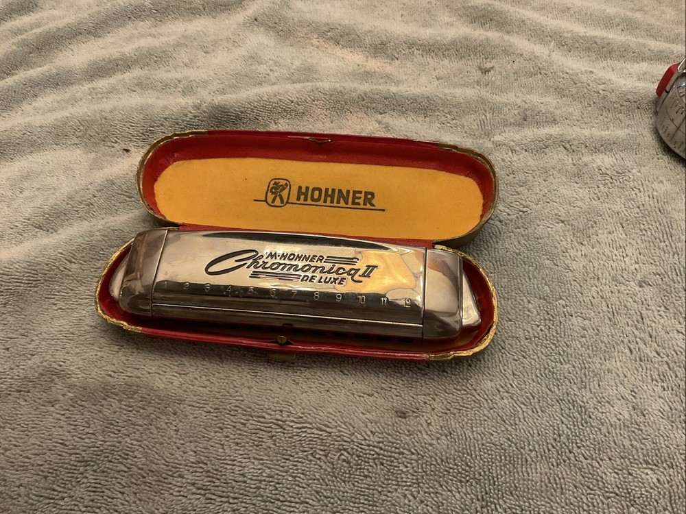 M Hohner Chromonica II Deluxe Harmonica Key C + Orig Box