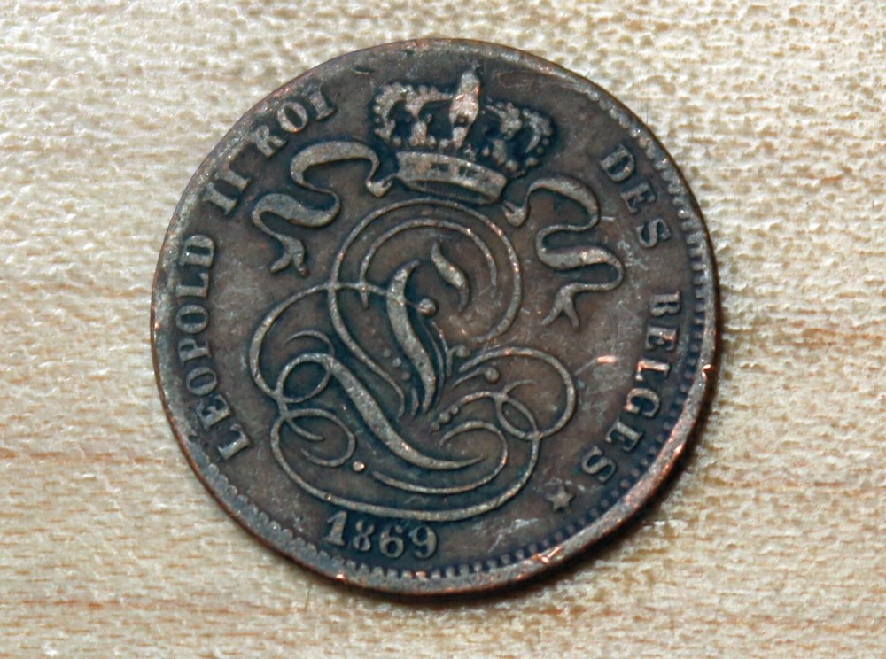 1869 Belgium 1 Centime
