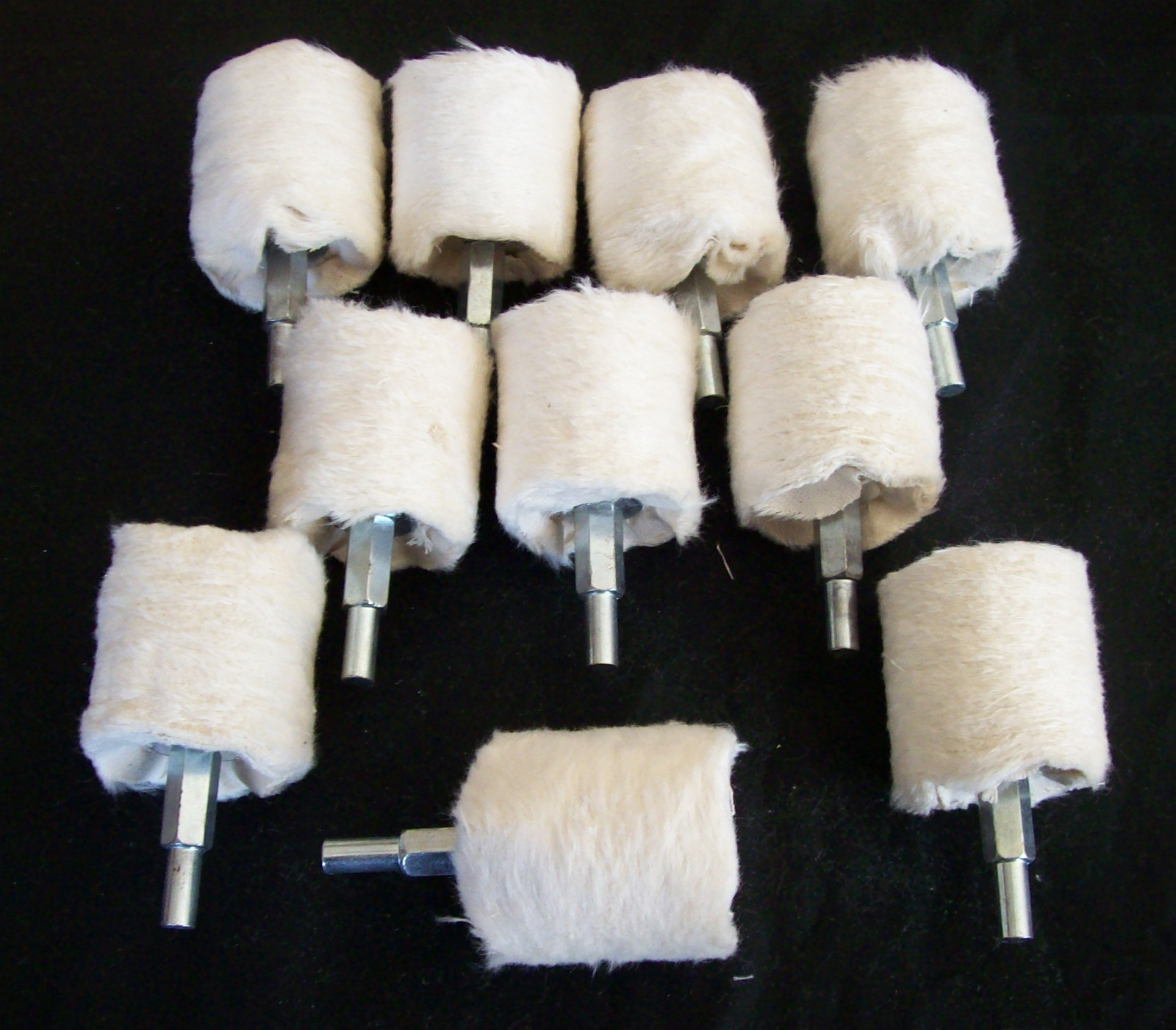 10 GOLIATH INDUSTRIAL 1-1/2" x 1-3/4" CYLINDER BUFF POLISHING BUFFING WHEEL MCYB