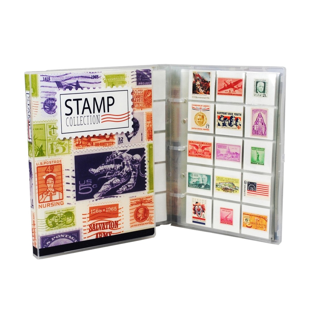 Stamp Collection Kit/Album, w/ 10 Pages, Holds 150-300 Stamps (No Stamps)