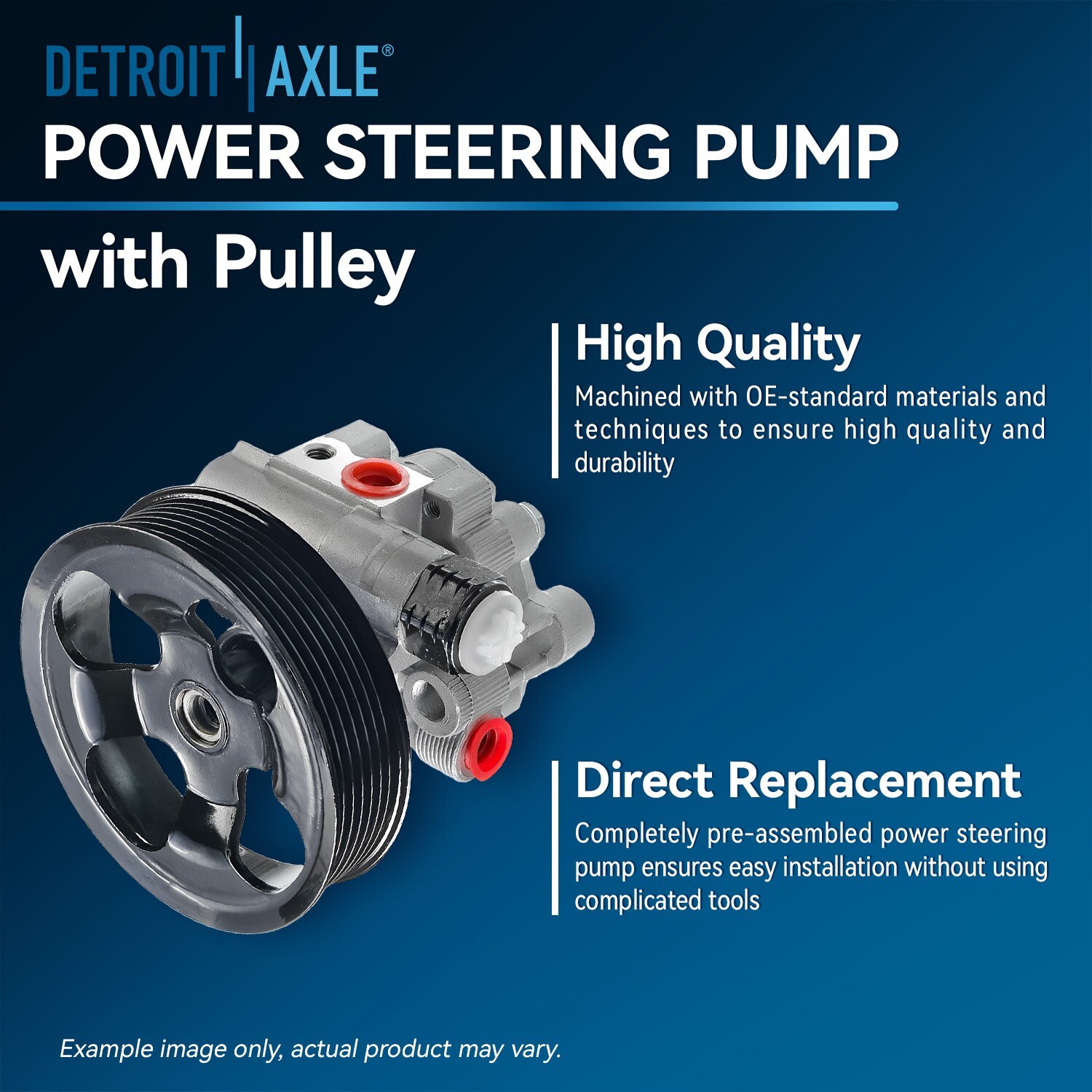 Power Steering Pump with Pulley for 2003 2004 2005-2007 Infiniti G35 Nissan 350Z