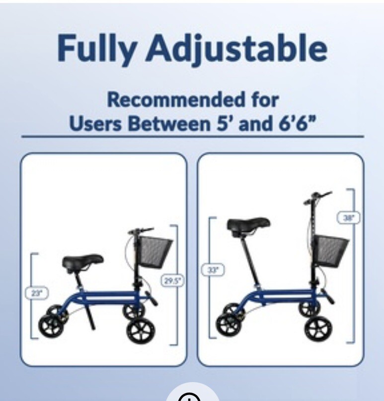 KneeRover® Steerable Seated Knee Scooter