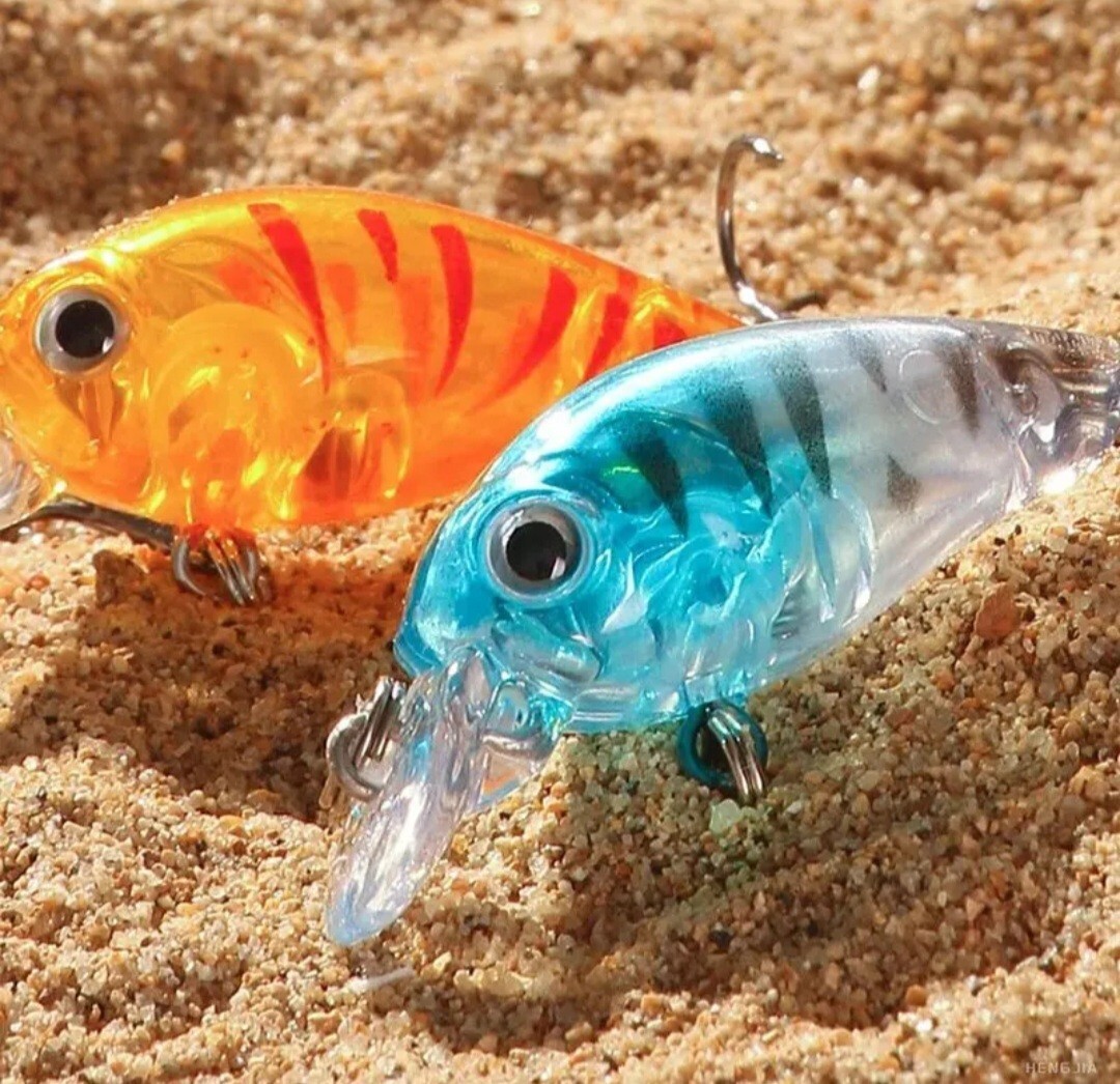 8pcs 4.5cm/4g Minnow Crankbaits Fishing Lures Tackle Hard Bait W/2 Treble Hooks