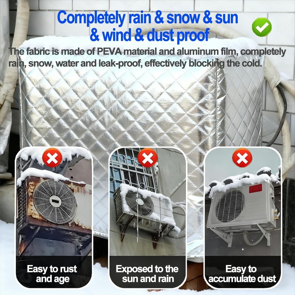Heavy-Duty Mini Split Cover for Conditioner, Durable Mini Split Ac Cover for ...