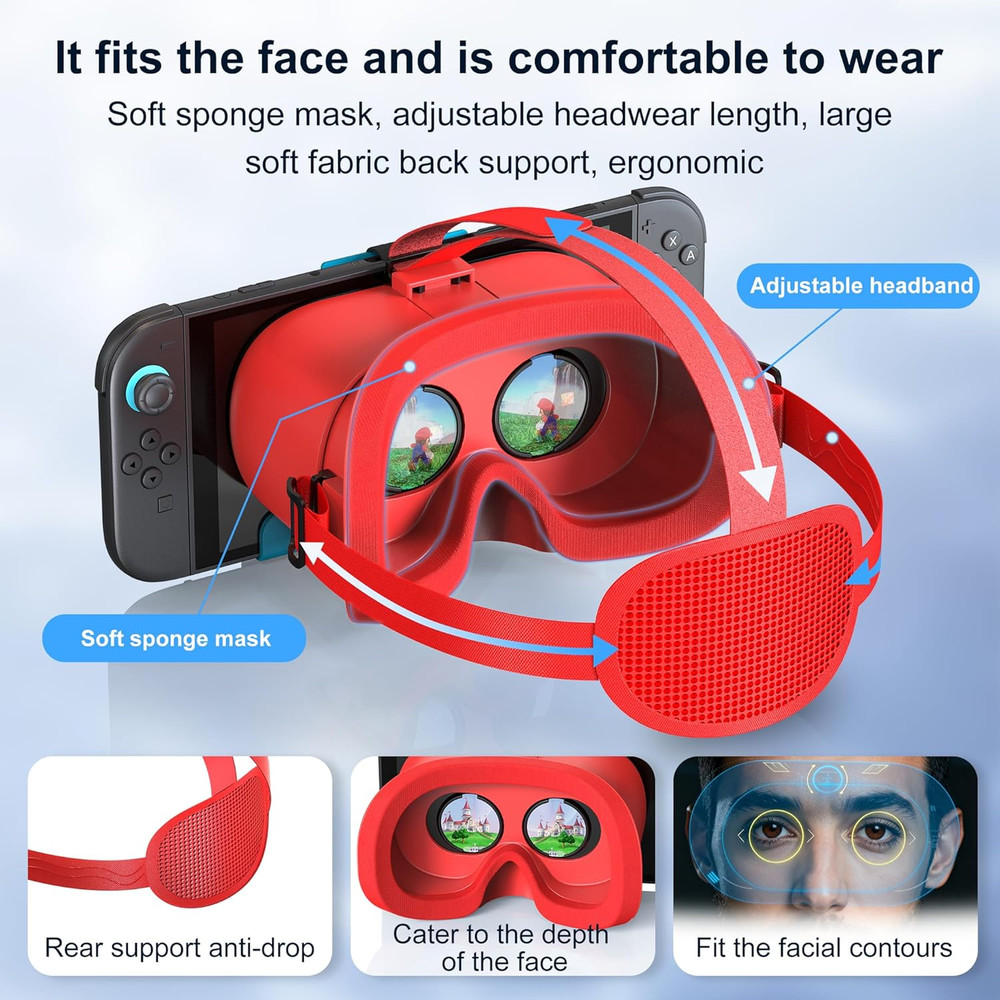 VR Headset for Nintendo Switch 2 (2025), Switch 2 Virtual Reality VR Glasses wit