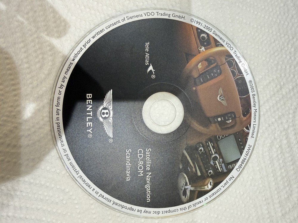 2005 Bentley Continental GT 7 Navigation Disc Set