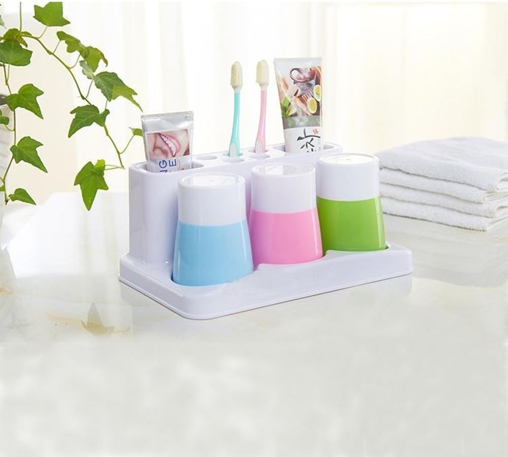 Toothbrush Toothpaste Holder Stand for Bathroom Storage Organizer Space-Saving