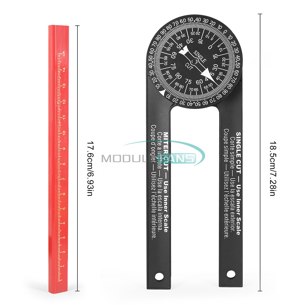 Miter Saw Protractor Angle Finder Level Meter Gauge Goniometer