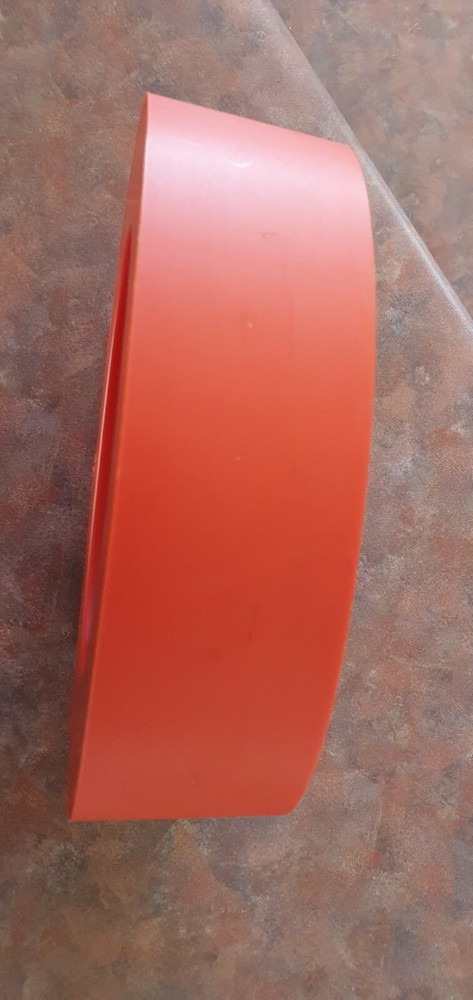 Orange desktop bedside clock oval battery operated working
