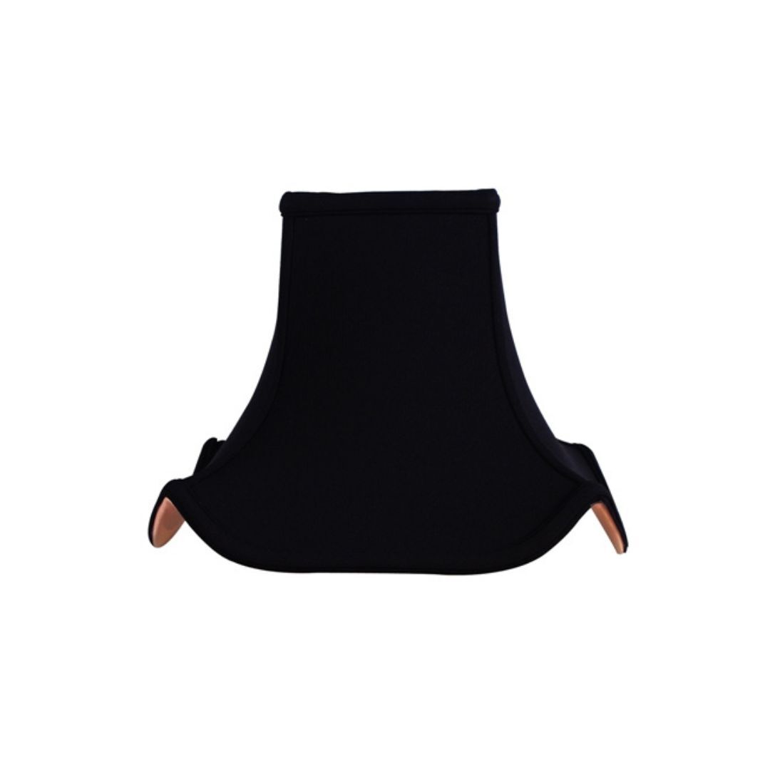 Black Rayon Rectangular Pagoda Lamp Shade 10-17" Sizes