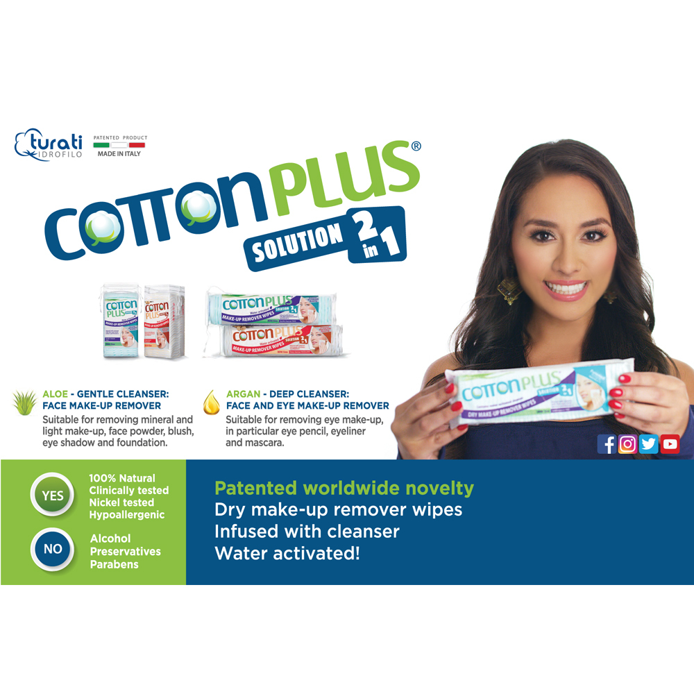 COTTON PLUS SOLUTION 2in1 - ARGAN MINI SIZE 80 Deep cleanser
