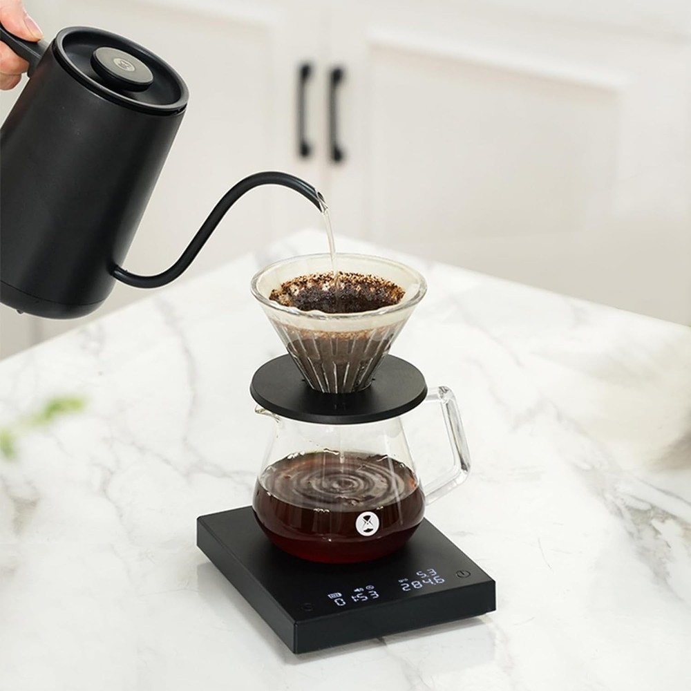 Black Mirror Basic 2 Coffee Scale Espresso/Pour Over with Auto Timer and Flow...