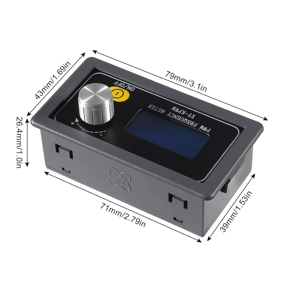 2pcs High Precision Frequency Signal Generator with Rotary Switch & LCD Display