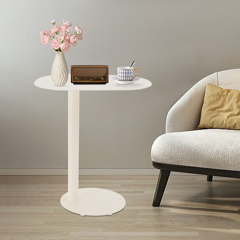 C-Shaped Side Table, Iron End Table, Couch Side Table Freestanding